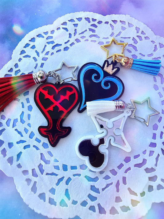 Kingdom Hearts Keychain | Video Game Inspired Keychain | Heartless Keychain | Kingdom Hearts Charm