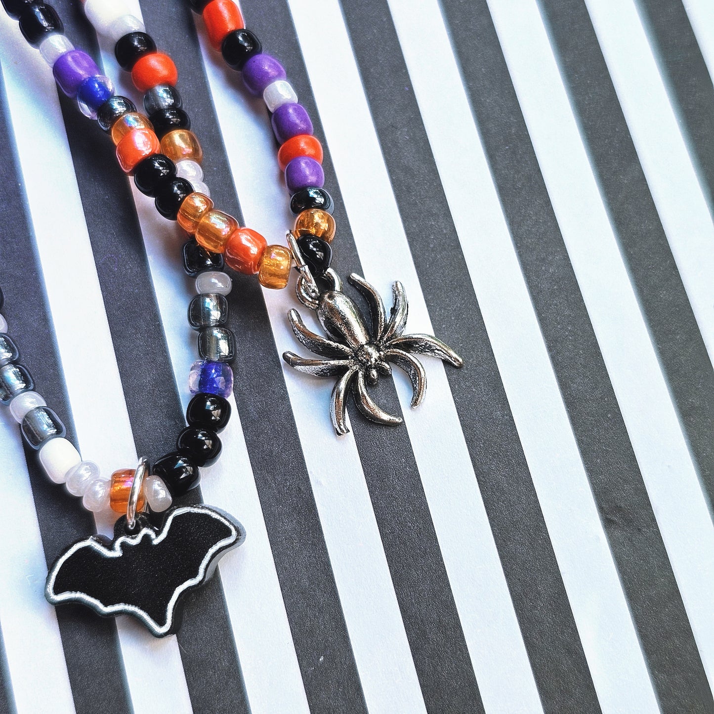 Halloween Kandi Choker | Halloween Choker | Bat Choker | Pumpkin Choker