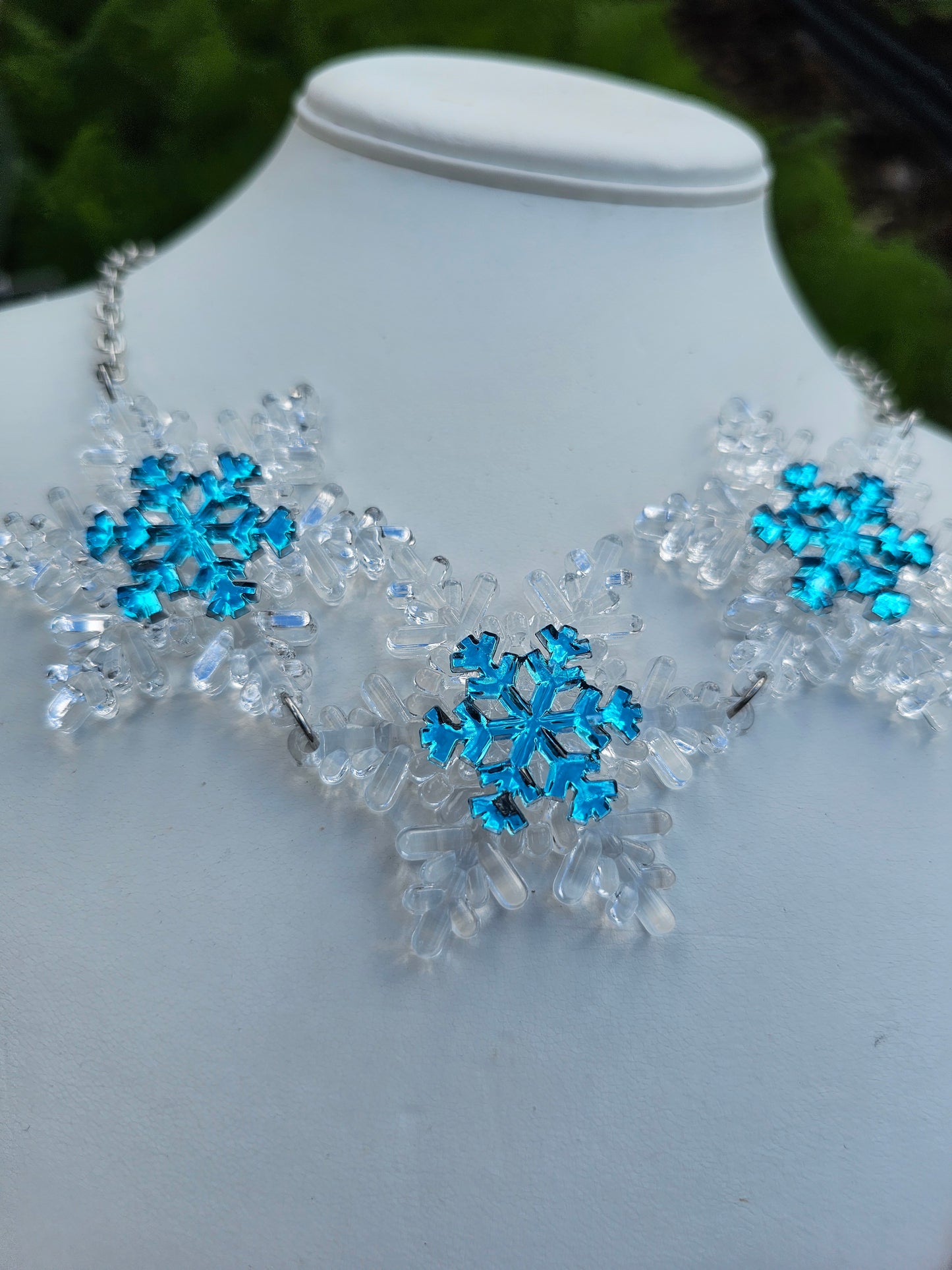 Snowflake Collar Necklace | Statement Winter Necklace | Christmas Necklace | Frozen Necklace | Snow Princess Necklace | Snow Queen Necklace