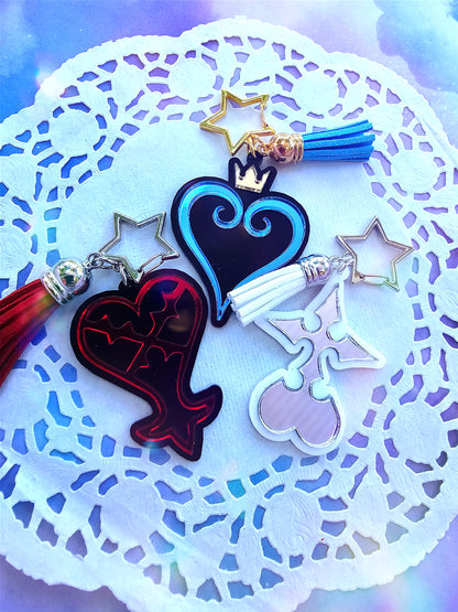Kingdom Hearts Keychain | Video Game Inspired Keychain | Heartless Keychain | Kingdom Hearts Charm