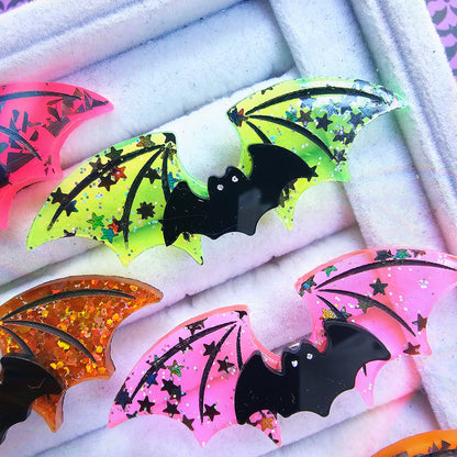 Neon Bat Wing Ring | Neon Halloween Ring | Bat Ring | Goth Ring
