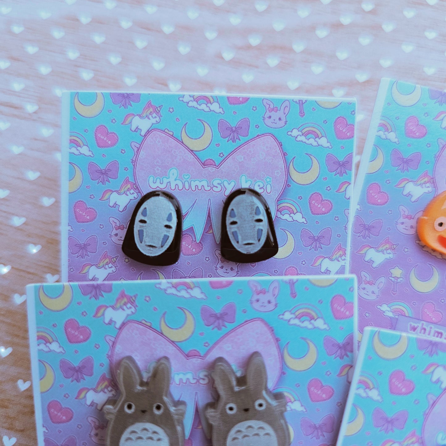Character Stud Earrings | Anime Inspired Earrings | Cat Earrings | Fire Earrings
