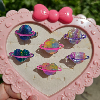 Marble Planet Ring | Uchuu Kei Ring | Fairy Kei | Pastel Ring