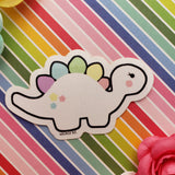 Rainbow Stegosaurus Sticker | Dino Sticker | Stego Decal | Dino Decal | Kawaii Dino