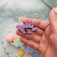 Pastel Stegosaurus Ring | Pastel Dinosaur Ring | Pastel Dino | Kawaii Dino | Dino Kei Ring | Dino Core