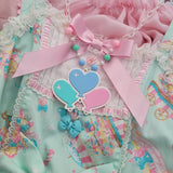 Uki Uki Heart Balloon Necklace | Pastel Balloon | Pastel Heart Necklace | Sweet Lolita Necklace | Kawaii Necklace