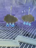 Rain Cloud Earrings | Sparkly Cloud | Black Clouds | Dark Sky Earrings | Thunderbolt Earrings | Stormy Earrings