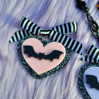 Bat Cameo Necklace | Pastel Goth Cameo Bats | Gothic Lolita Necklace | Halloween Necklace
