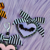 Bat Cameo Earrings | Pastel Goth Cameo Bats | Gothic Lolita Earrings | Halloween Earrings