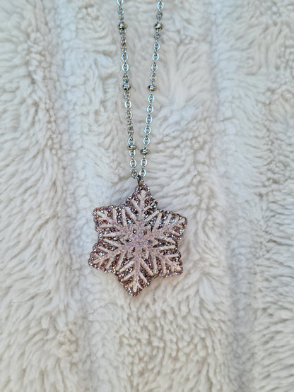 Snowflake Necklace | Winter Necklace | Snow Queen Jewelry | Christmas Jewelry |