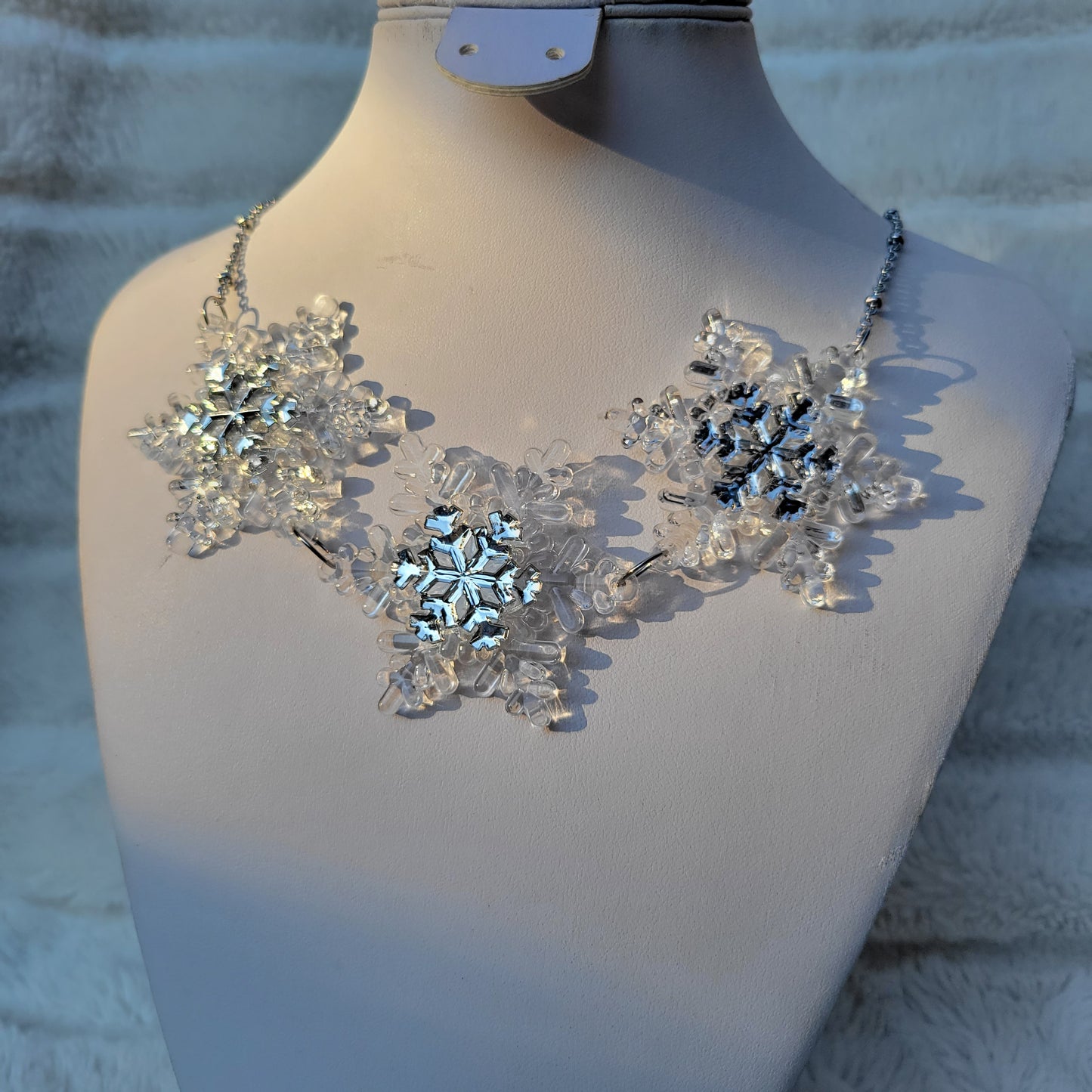 Snowflake Collar Necklace | Statement Winter Necklace | Christmas Necklace | Frozen Necklace | Snow Princess Necklace | Snow Queen Necklace