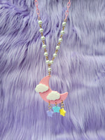Dreamy Moon Necklace | Pastel Moon | Sweet Lolita Necklace | Dreamy Sky | Pastel Sky | Fairy Kei Necklace | Decora Kei