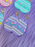 Pastel Easter Egg Earrings | Pastel Easter Earrings | Kitschy Easter | Easter Statement Earrings | Sweet Lolita Earrings