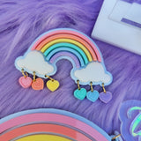Pastel Rainbow Hair Clip | Pastel Rainbow Brooch | Fairy Kei Hair Clip | Sweet Lolita Brooch