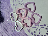 Larme Kei Earrings | Valentines Heart Earrings | Valentines Earrings | Lovecore Earrings | Pastel Hearts | Heart Dangling Earrings