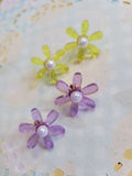 No Waste Stud Earrings | Flower Earrings | Glitter Flower Studs | Spring Earrings | Summer Earrings