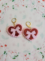 Lovecore Scallop Heart Earrings | Lovecore Earrings | Sweet Lolita Earrings | Larme Kei Earrings