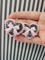 Pastel Goth Scallop Heart Earrings | Pastel Goth Earrings | Gothic Lolita Earrings |