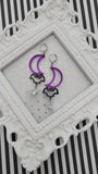 Gothic Halloween Shape Earrings | Halloween Earrings | Moon Earrings | Bat Earrings | Elegant Halloween |