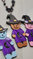 Witch Bear Necklace | Halloween Bear | Halloween Necklace | Gothic Lolita Necklace