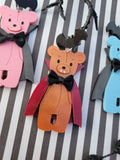 Vampire Bear Earrings | Halloween Bear | Halloween Earrings | Gothic Lolita Earrings