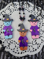 Witch Bear Necklace | Halloween Bear | Halloween Necklace | Gothic Lolita Necklace