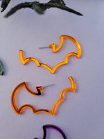 Bat Hoop Earrings | Halloween Earrings | Bat Earrings | Gothic Halloween | Gothic Earrings