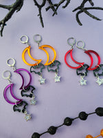 Gothic Halloween Shape Earrings | Halloween Earrings | Moon Earrings | Bat Earrings | Elegant Halloween |