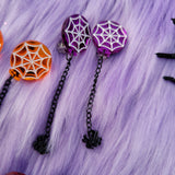Halloween Balloon Earrings | Halloween Earrings | Spiderweb Earrings | Gothic Halloween | Gothic Earrings