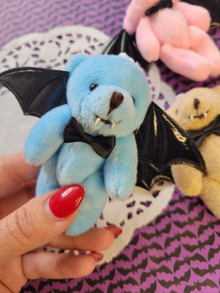 Vampire Bear Charm | Plush Bear Keychain | Halloween Bear | Halloween Charm | Cute Vampire | Cute Charm | Halloween Bag Charm