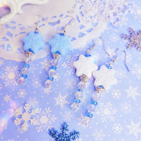 Ice Queen Earrings | Snow Queen | Snow Princess Earrings | Ice Wand Earrings | Snow Wand | Sweet Lolita Earrings | Pastel Christmas Earrings
