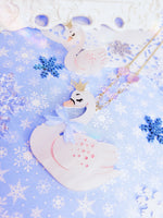 Pastel Swan Necklace | Swan Princess | Sweet Lolita Necklace | Pastel Christmas Necklace