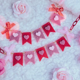 Valentines Banner Necklace | Love Core Necklace | Red and Pink Necklace | Heart Necklace