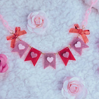 Valentines Banner Necklace | Love Core Necklace | Red and Pink Necklace | Heart Necklace