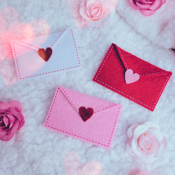 Love Letter Brooch | Letter Clip | Valentines Card Brooch | Card Clip | Valentines Brooch | Valentines Clip
