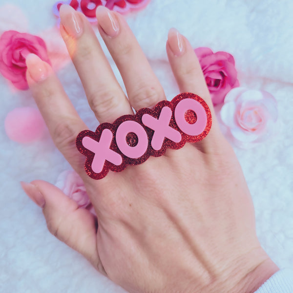 Lovecore Ring | Valentine's Ring | Sweet Lolita Ring | Pink and Red Ring