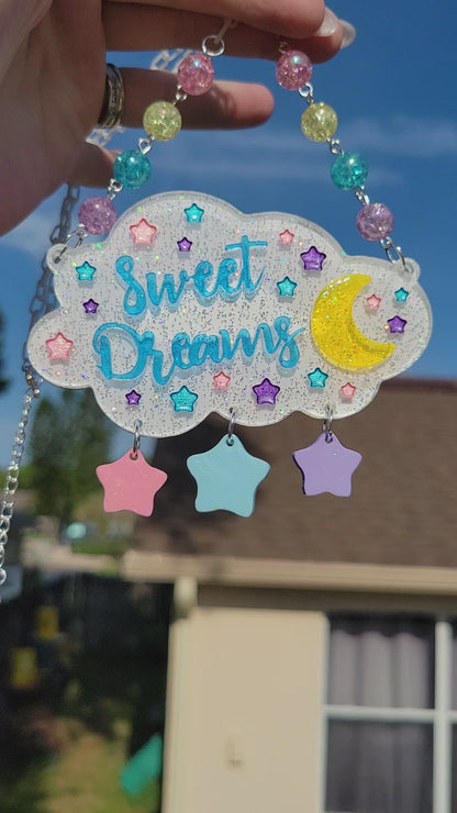 Sweet Dreams Necklace | Sparkly Cloud Necklace | Pastel Star Necklace | Sweet Lolita Necklace