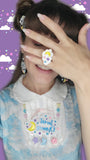 Sweet Dreams Ring | Sparkly Cloud Ring | Pastel Star Ring | Sweet Lolita Ring