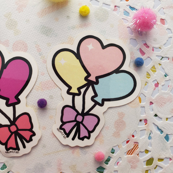 Kawaii Balloon Sticker, Kawaii Birthday Sticker