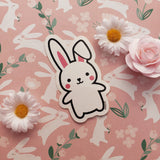 Kawaii Bunny Sticker | Kawaii Easter Sticker | White Rabbit Sticker | Bunny Decal